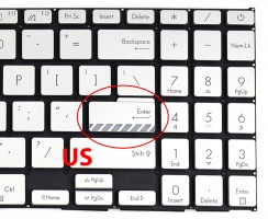 Tastatura Argintie Asus VivoBook 15 M1502Z iluminata layout US fara rama enter mic