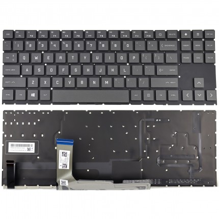 Tastatura HP Omen 16-N Gri iluminata. Keyboard HP Omen 16-N. Tastaturi laptop HP Omen 16-N. Tastatura notebook HP Omen 16-N