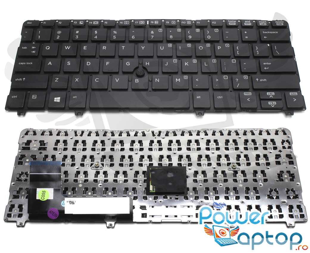Tastatura HP EliteBook 820 G2 layout US fara rama enter mic imagine powerlaptop.ro 2021