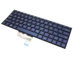 Tastatura Asus 0KNB0-162BUS00 Glossy Blue iluminata. Keyboard Asus 0KNB0-162BUS00. Tastaturi laptop Asus 0KNB0-162BUS00. Tastatura notebook Asus 0KNB0-162BUS00